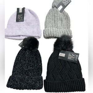 NWT Womens Winter Beanie Set - Black, Gray, and Lavender